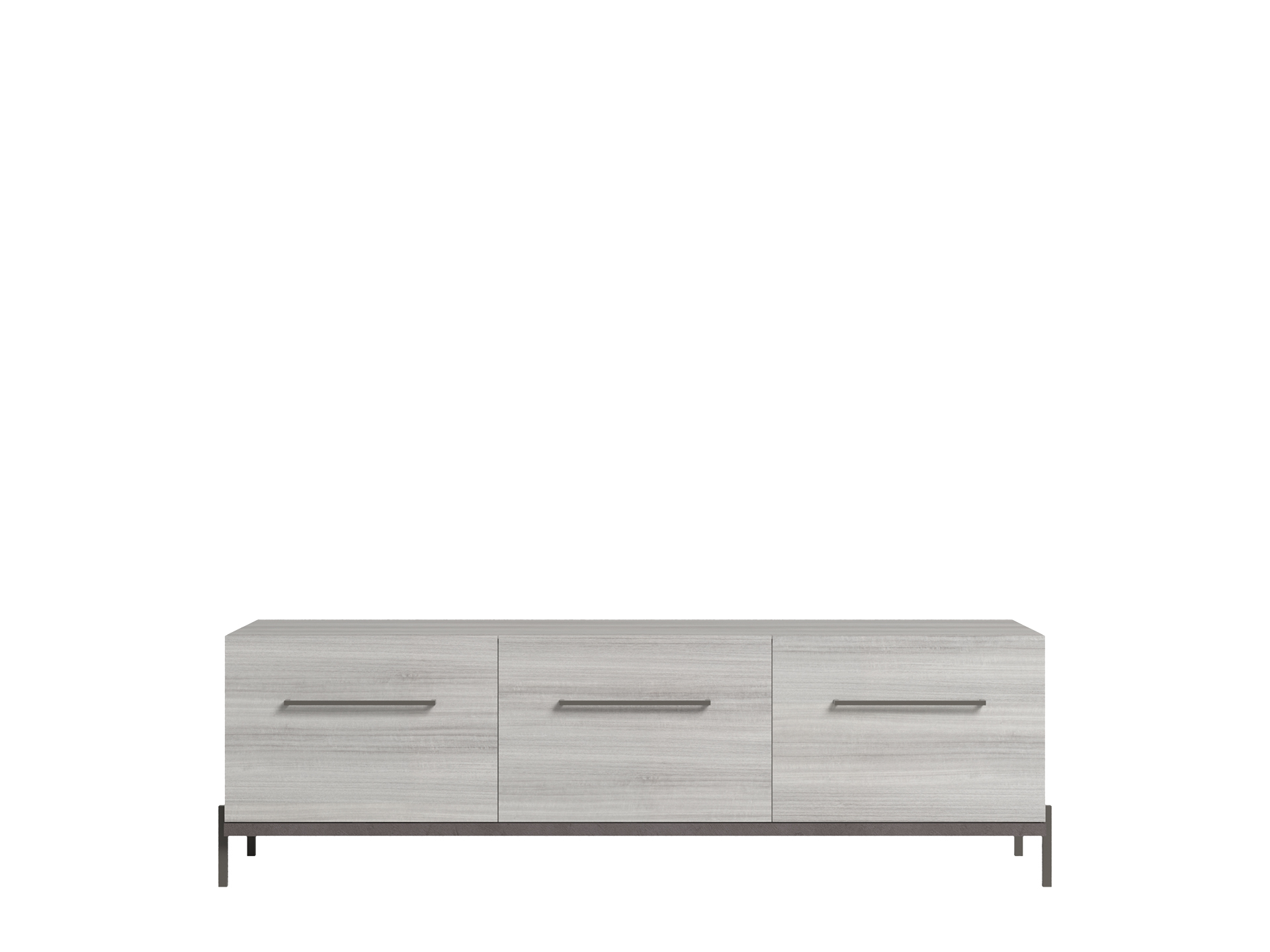 ТВ Тумба 3 дверная MIA SILVER GREY с ручками