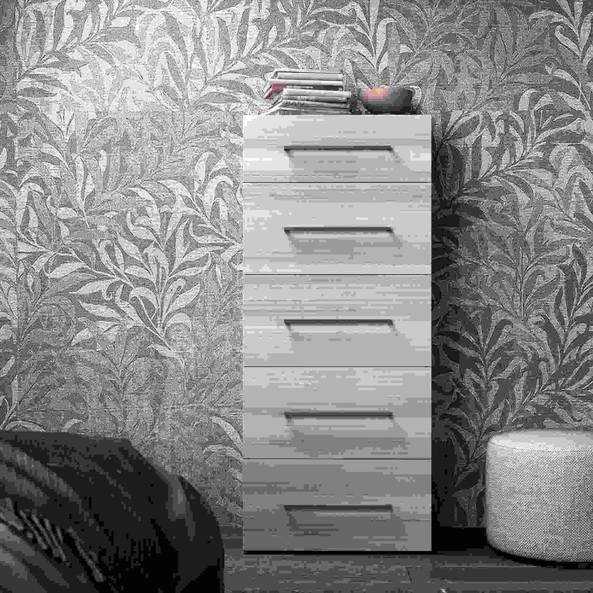 Высокий Комод MIA SILVER GREY