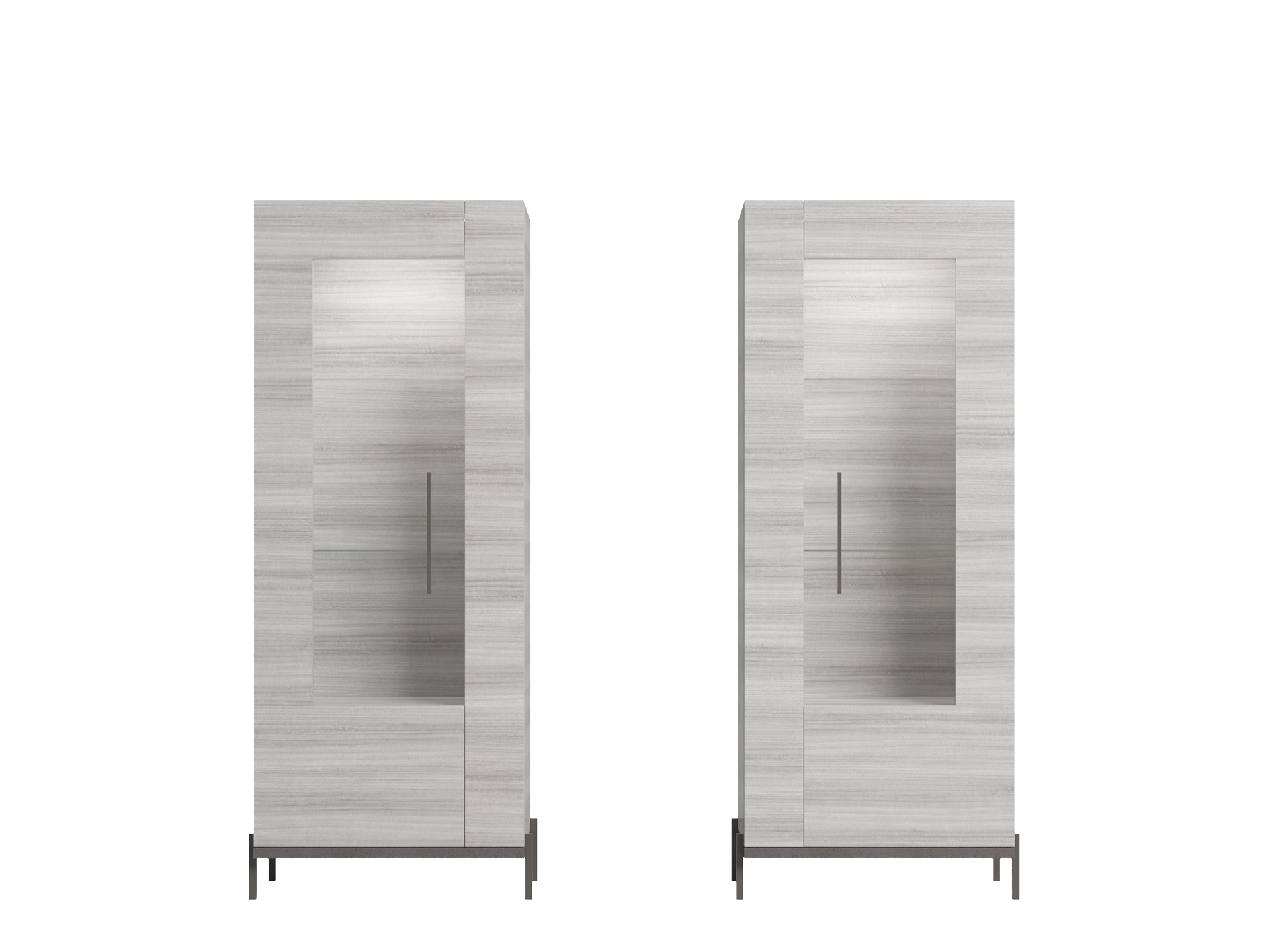 Витрина 1 дверная правая MIA SILVER GREY